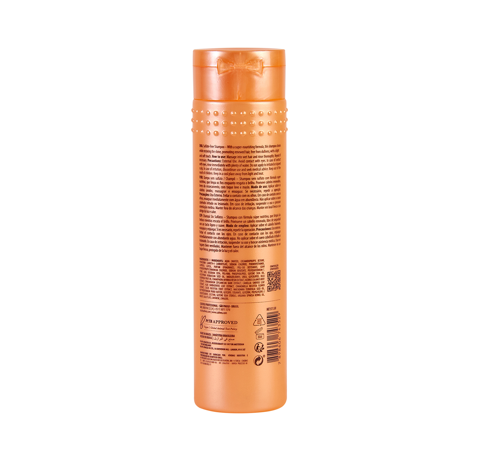 Cadiveu Professional Nutri Glow Shampoo Sem Sulfato 250Ml