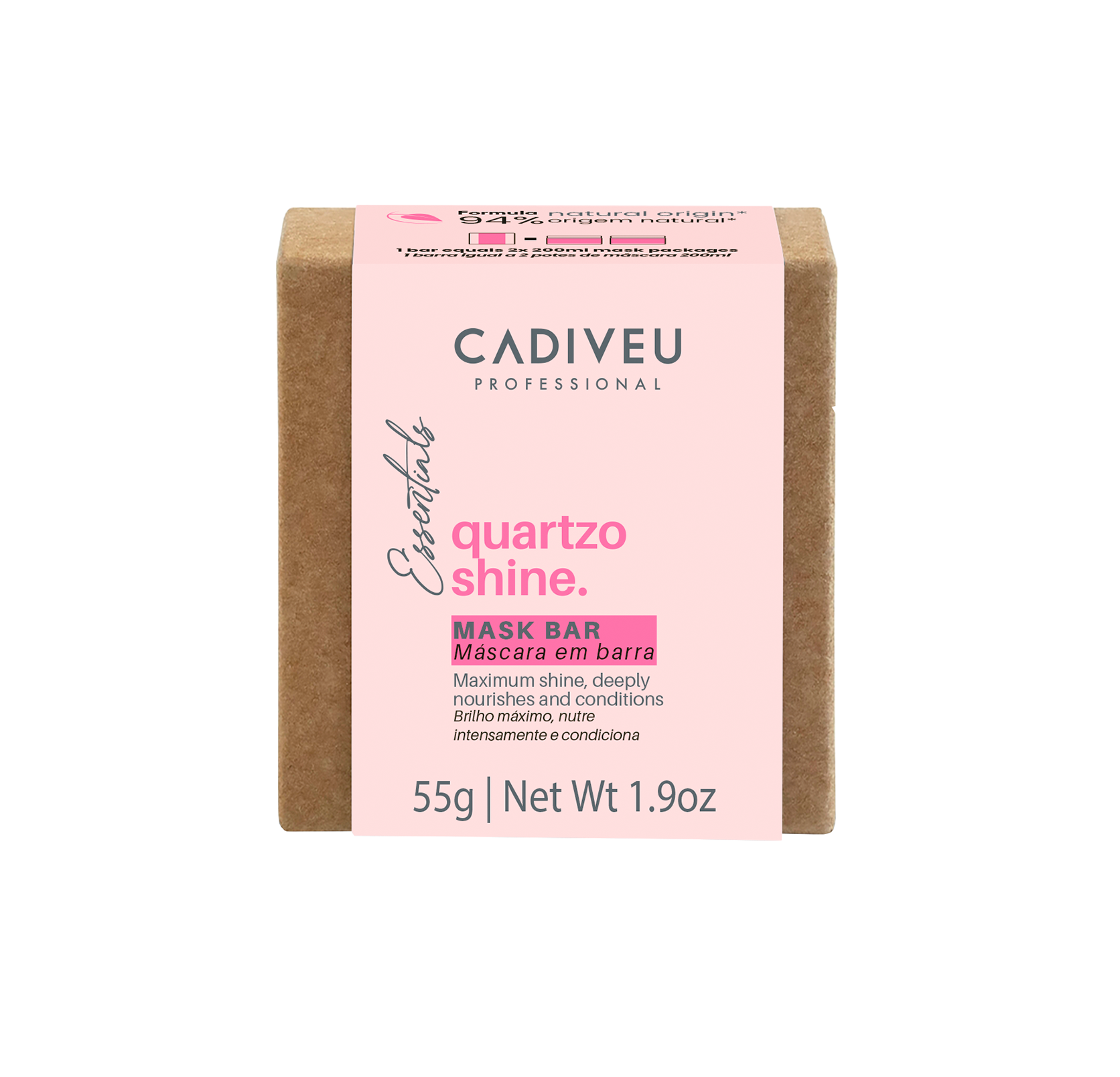 Cadiveu Essentials Quartzo Shine Máscara em Barra Condicionante 55g