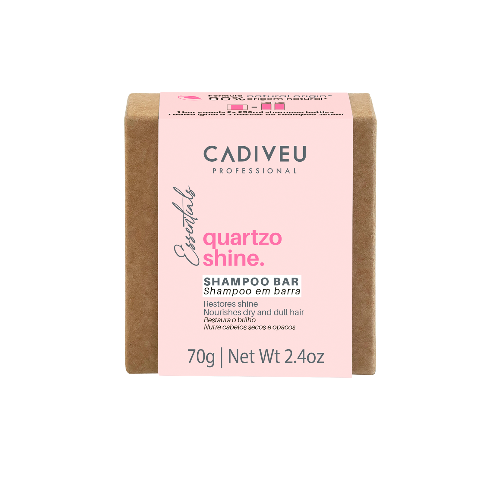 Cadiveu Essentials Quartzo Shine Shampoo em Barra 70g