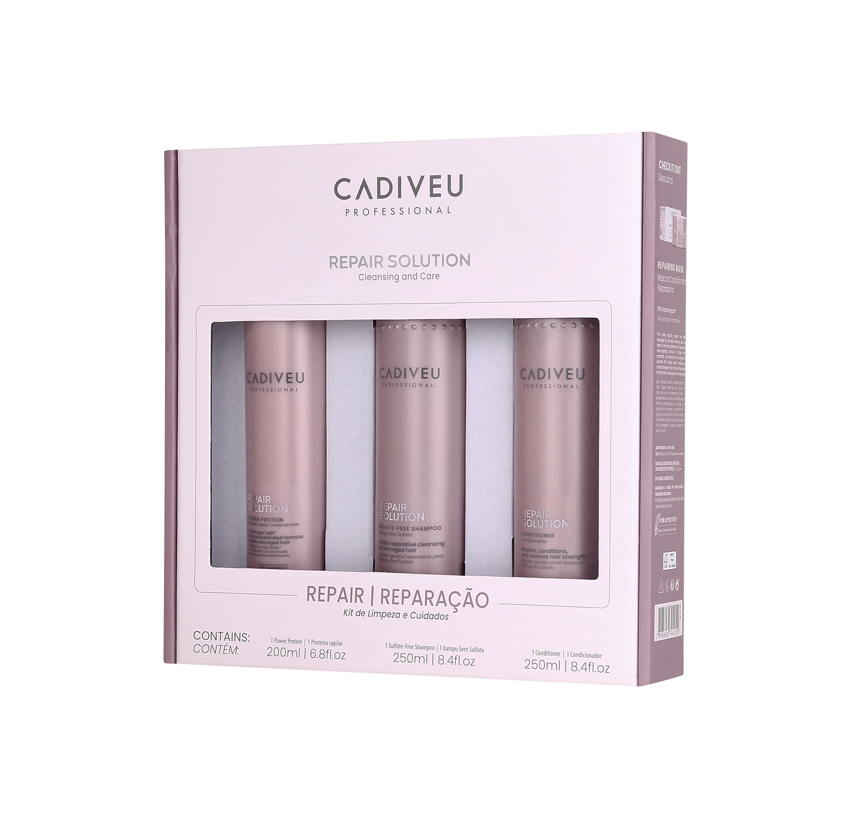 Cadiveu Professional Kit Homecare Repair Solution Proteína + Shampoo + Condicionador