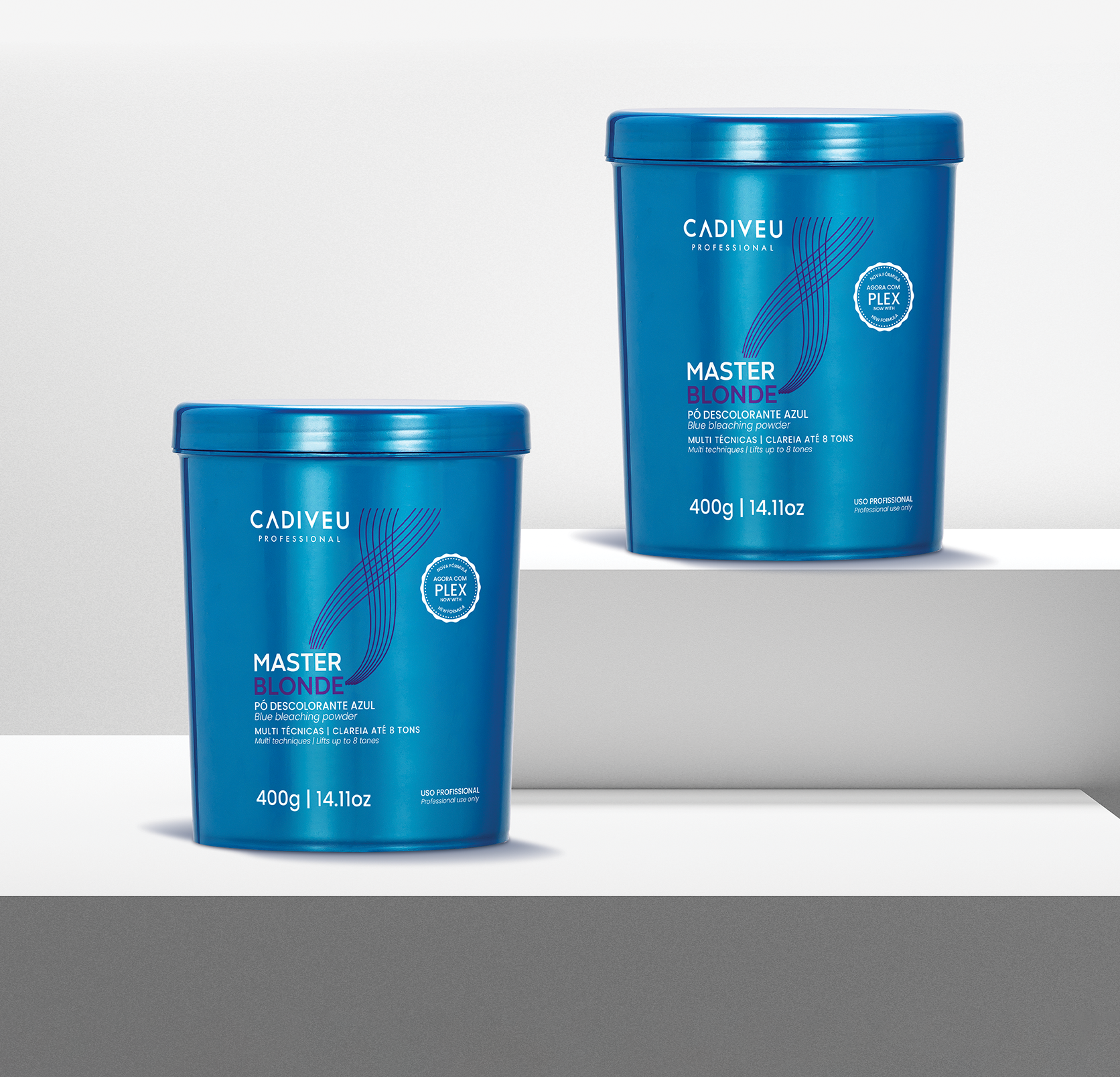 Kit descoloração: 2 Master Blonde + 2 oxidantes + acessórios e avental