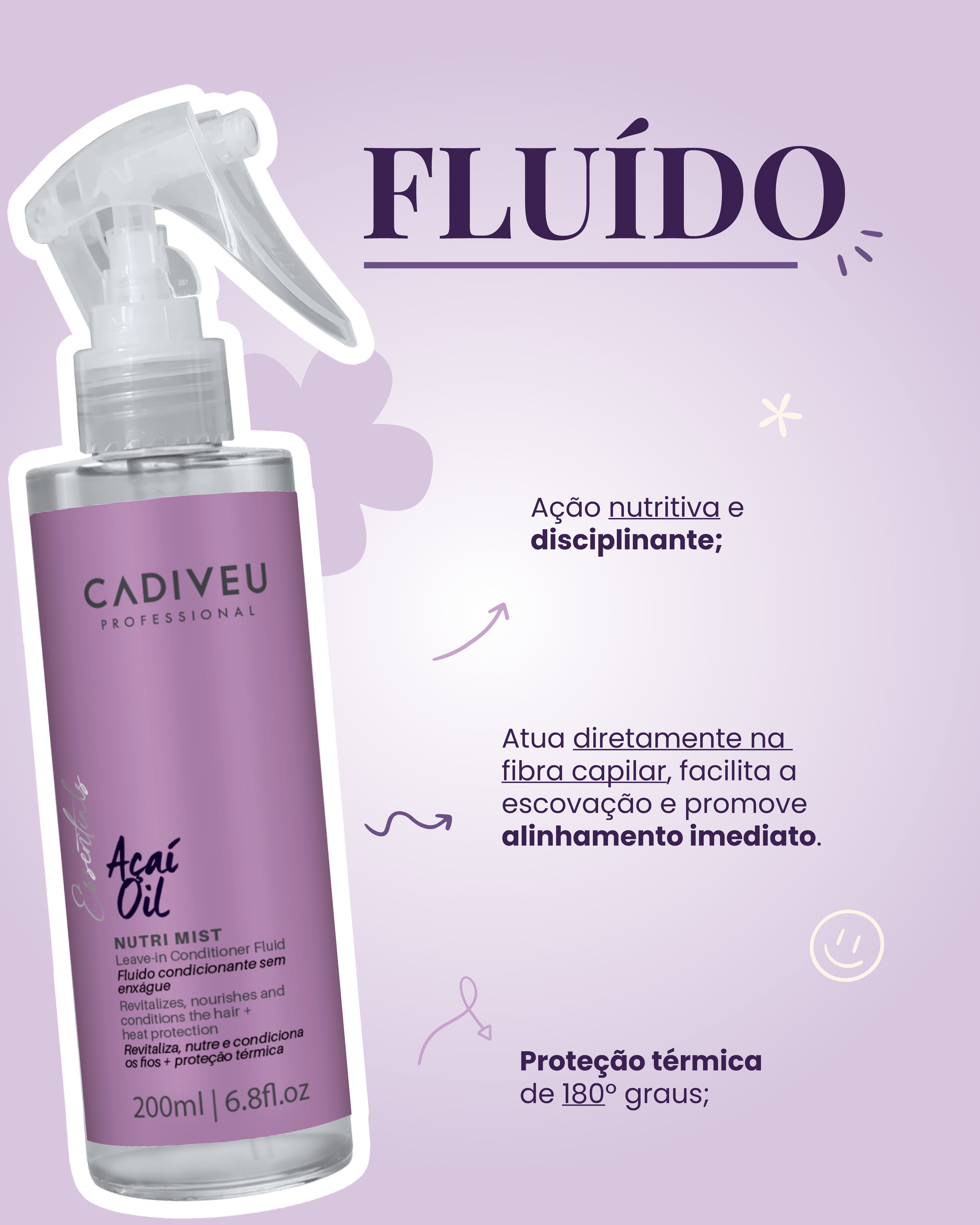 Cadiveu Essentials Açaí Oil Leave-in Fluído 200ml