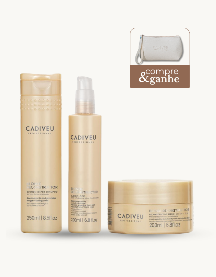 Kit Blonde Reconstructor Shampoo 250ml + Mascara 200g + Leave-in Lock 200ml