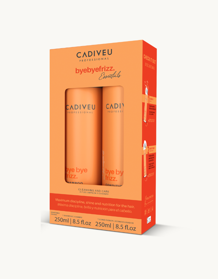 Cadiveu Essentials Bye Bye Frizz Kit de Limpeza Shampoo e Condicionador 250ml