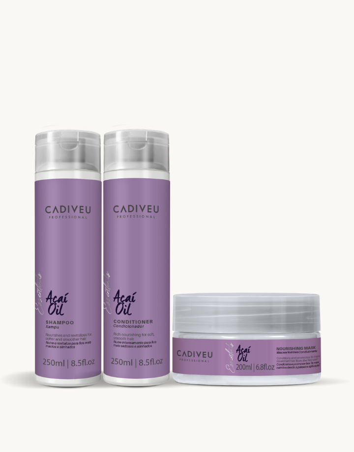 Kit Cadiveu Essentials Açaí Oil Shampoo + Condicionador + Máscara
