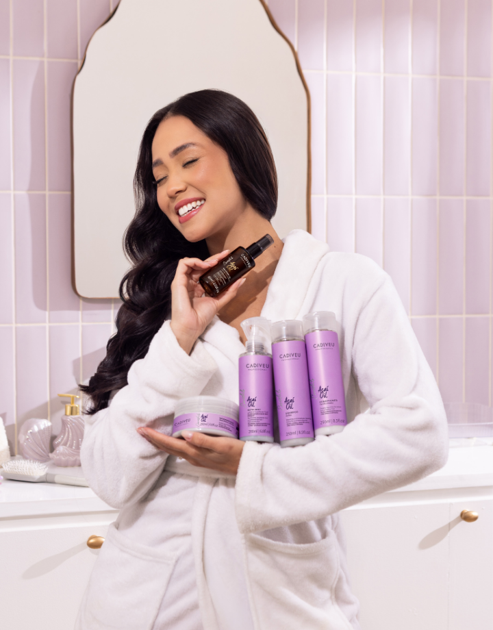 Kit Cadiveu Essentials Açaí Oil Shampoo + Condicionador + Leave-in Fluído