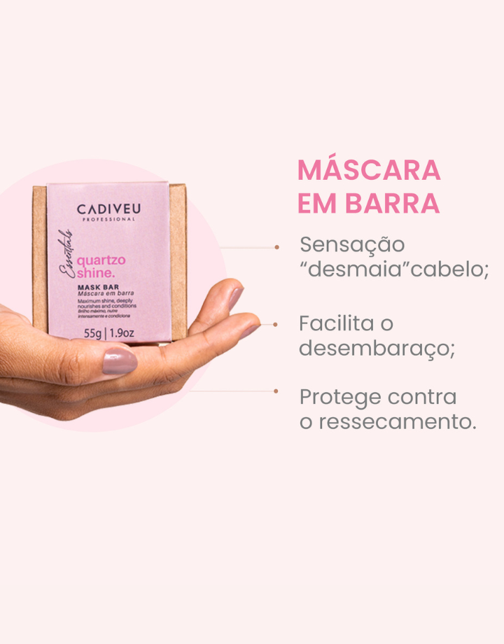 Cadiveu Essentials Quartzo Shine Máscara em Barra Condicionante 55g