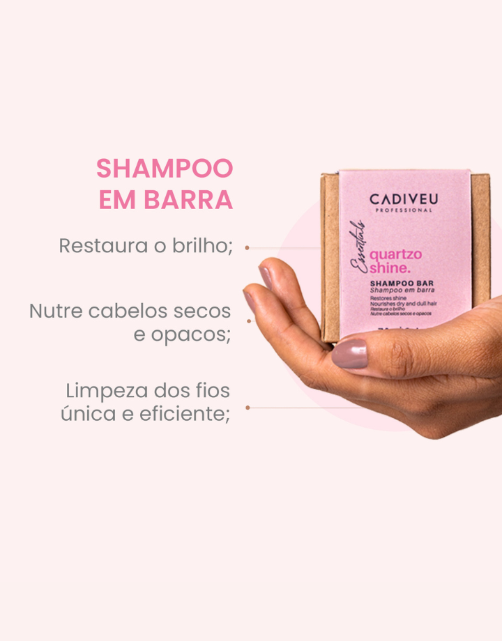 Cadiveu Essentials Quartzo Shine Shampoo em Barra 70g