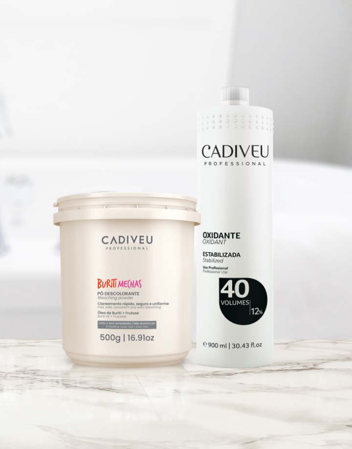Kit Buriti Mechas 500g + OX 40 Volumes 900ml