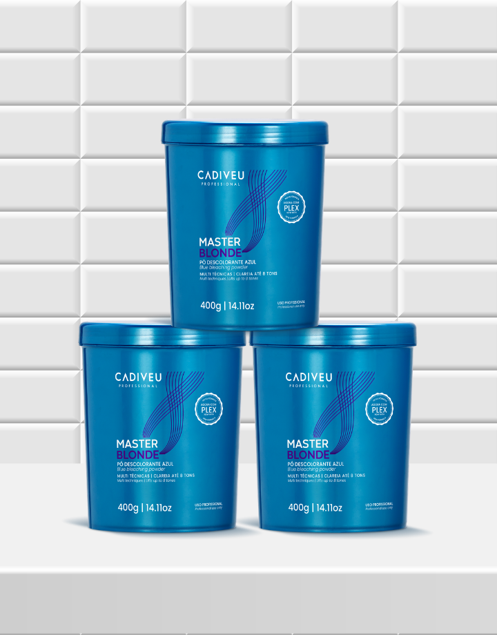 Kit Cadiveu Professional Master Blonde Pó descolorante 3 Unidades 500g