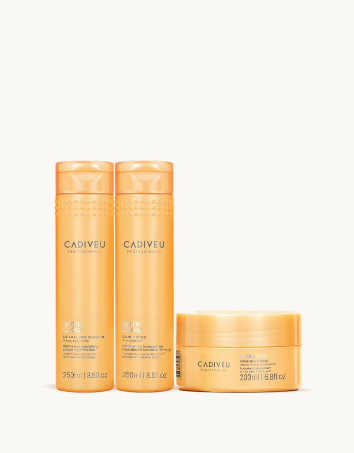 Kit Cadiveu Professional Nutri Glow Shampoo 250ml + Condicionador 250ml + Máscara 200g