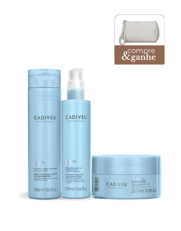 KIT Hydra Pro Shampoo 250ml + Máscara 200g + Leave-in 200ml