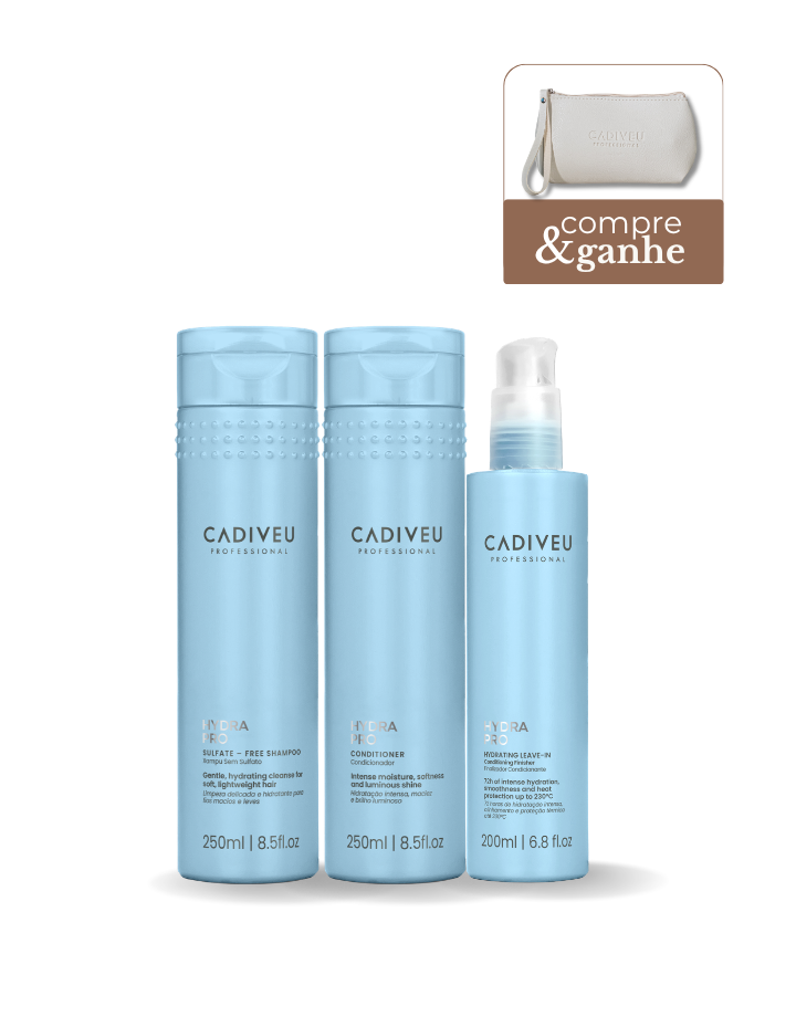 Kit Hydra Pro Shampoo 250ml + Condicionador 250ml + Leave-in 200ml
