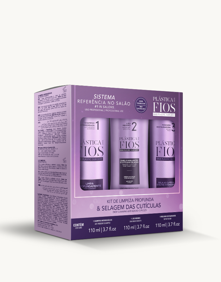 KIT Completo Selagem Térmica Plástica dos Fios 3x110ml