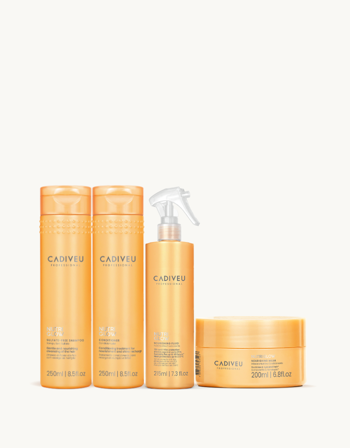 Kit Cadiveu Professional Nutri Glow Shampoo 250ml + Condicionador 250ml + Fluído 200ml + Máscaa 200g