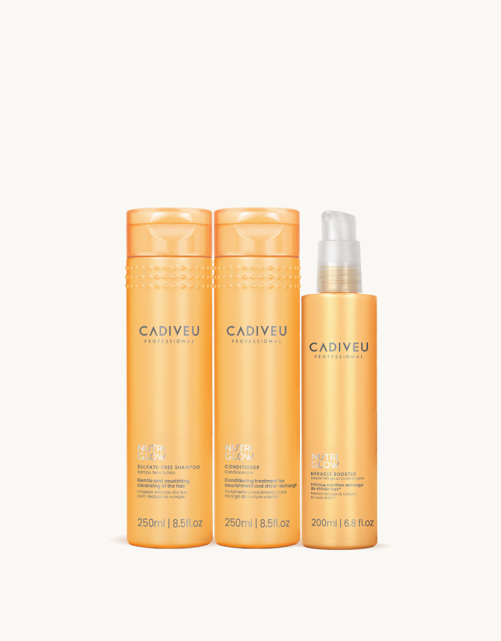 Kit Cadiveu Professional Nutri Glow Shampoo 250ml + Condicionador 250ml + Booster 200ml