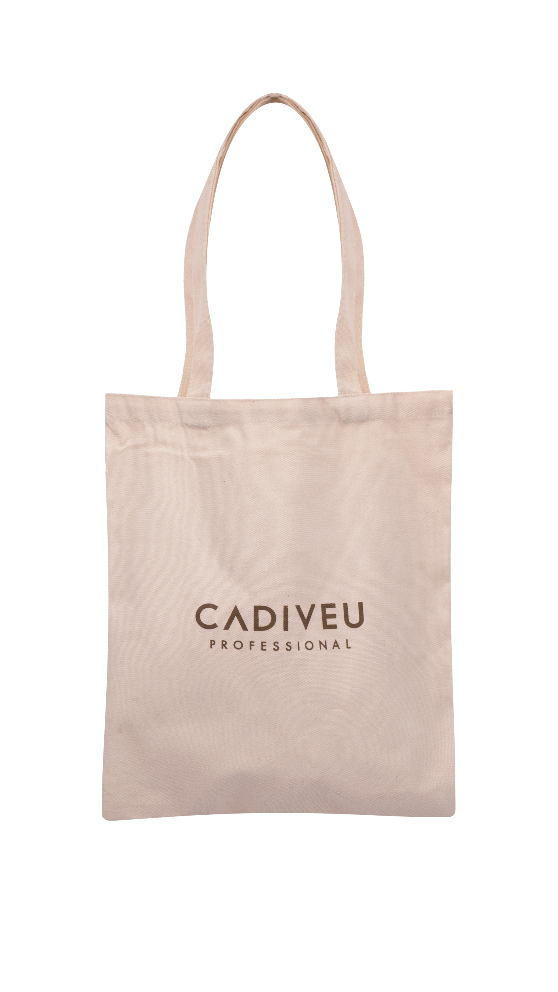 BOLSA CONFEC EM TECIDO 100% ALGODAO COM ALCAS LOGO CADIVEU 35X40 CM