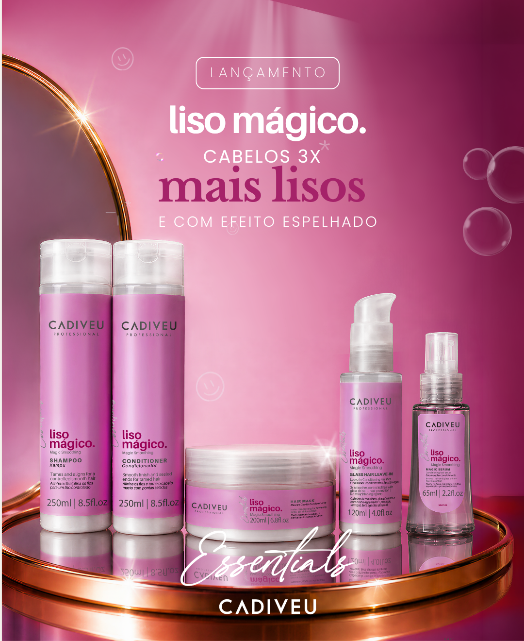 KIT Cadiveu Essentials Liso Mágico Completo