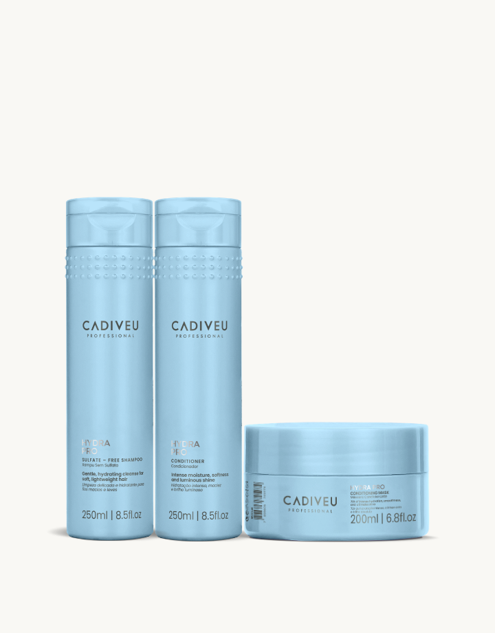 KIT Hydra Pro Shampoo 250ml + Condicionador 250ml + Máscara 200g