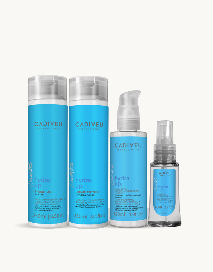 Kit Cadiveu Essentials Hydra Up Shampoo 250ml + Condicionador 250ml + Leave-in 200ml + Oil 65ml