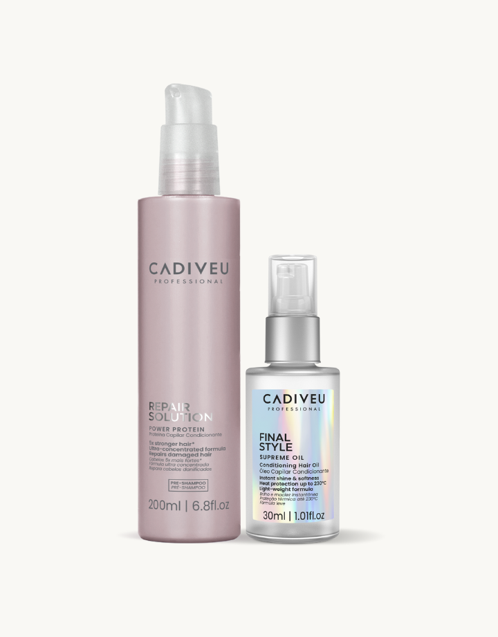Kit Power Protein Repair Solution 200ml + Supreme Oil Final Style 30ml