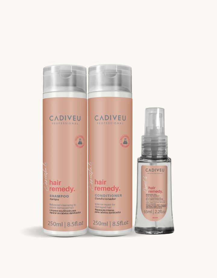 Kit Hair Remedy Shampoo 250ml + Condicionador 250ml + Óleo 65ml