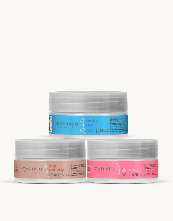 Kit Cronograma Capilar Essential Reparação intensa 3x200ml