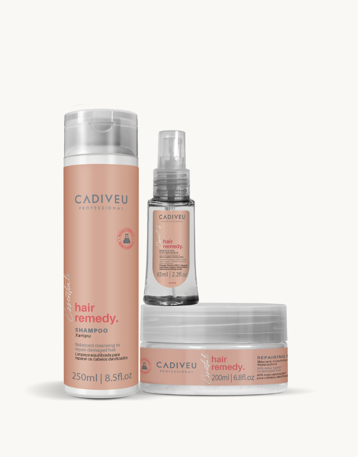 Kit Hair Remedy Shampoo 250ml + Máscara 200ml +  Oil 65ml