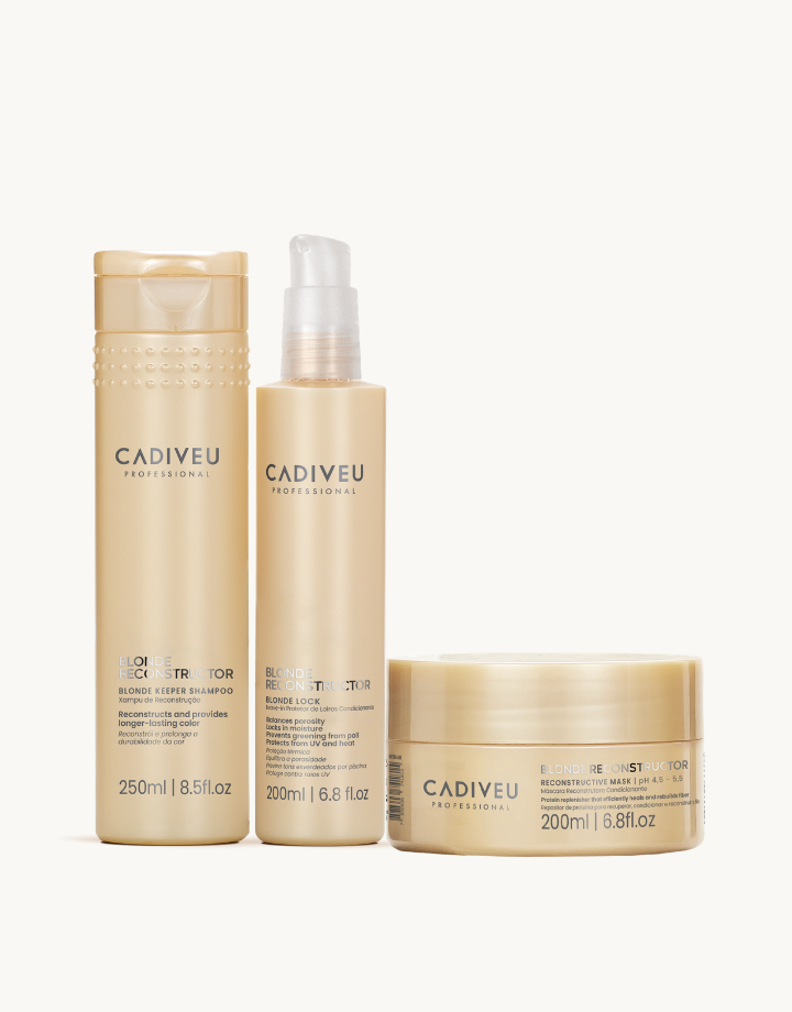 Kit Blonde Reconstructor Shampoo 250ml + Mascara 200g + Leave-in Lock 200ml