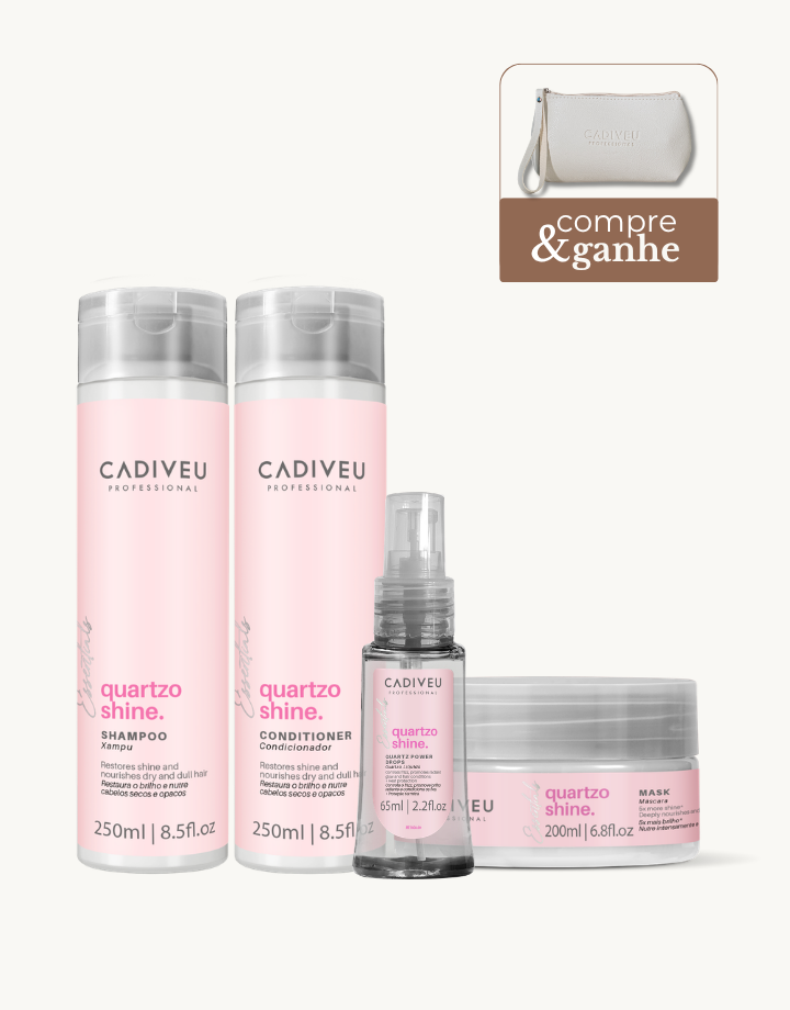 Kit Quartzo Shine Shampoo 250ml + Condicionador 250ml + Máscara 200g + Óleo 65ml