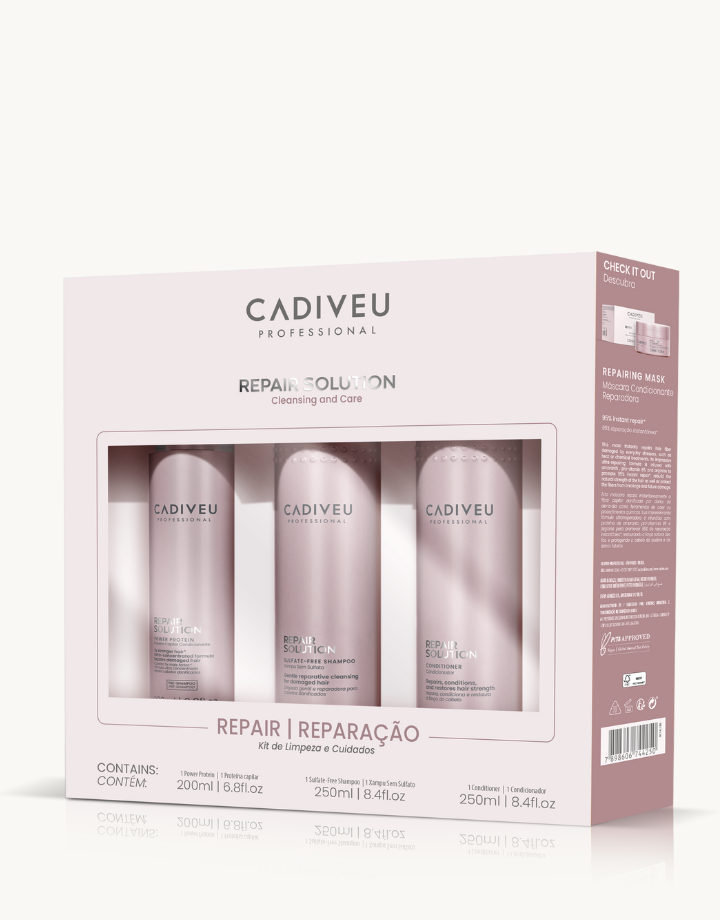 Cadiveu Professional Kit Homecare Repair Solution Proteína + Shampoo + Condicionador