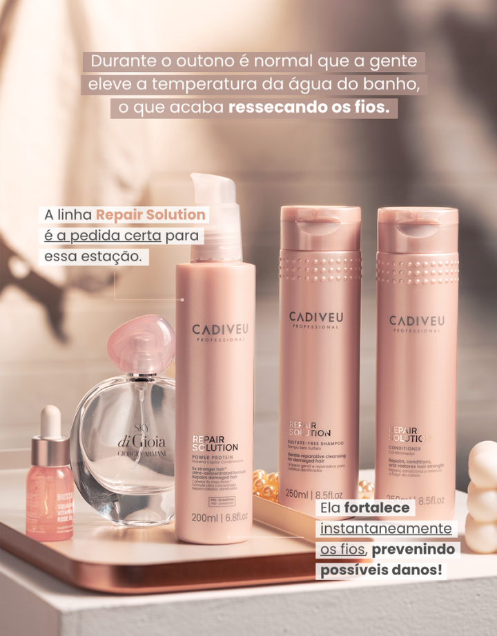 Cadiveu Professional Kit Homecare Repair Solution Proteína + Shampoo + Condicionador