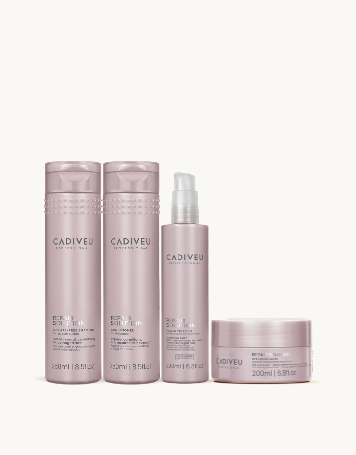 Kit Repair Solution Shampoo 250ml + Condicionador 250ml  + Máscara 200g + Proteína 200ml